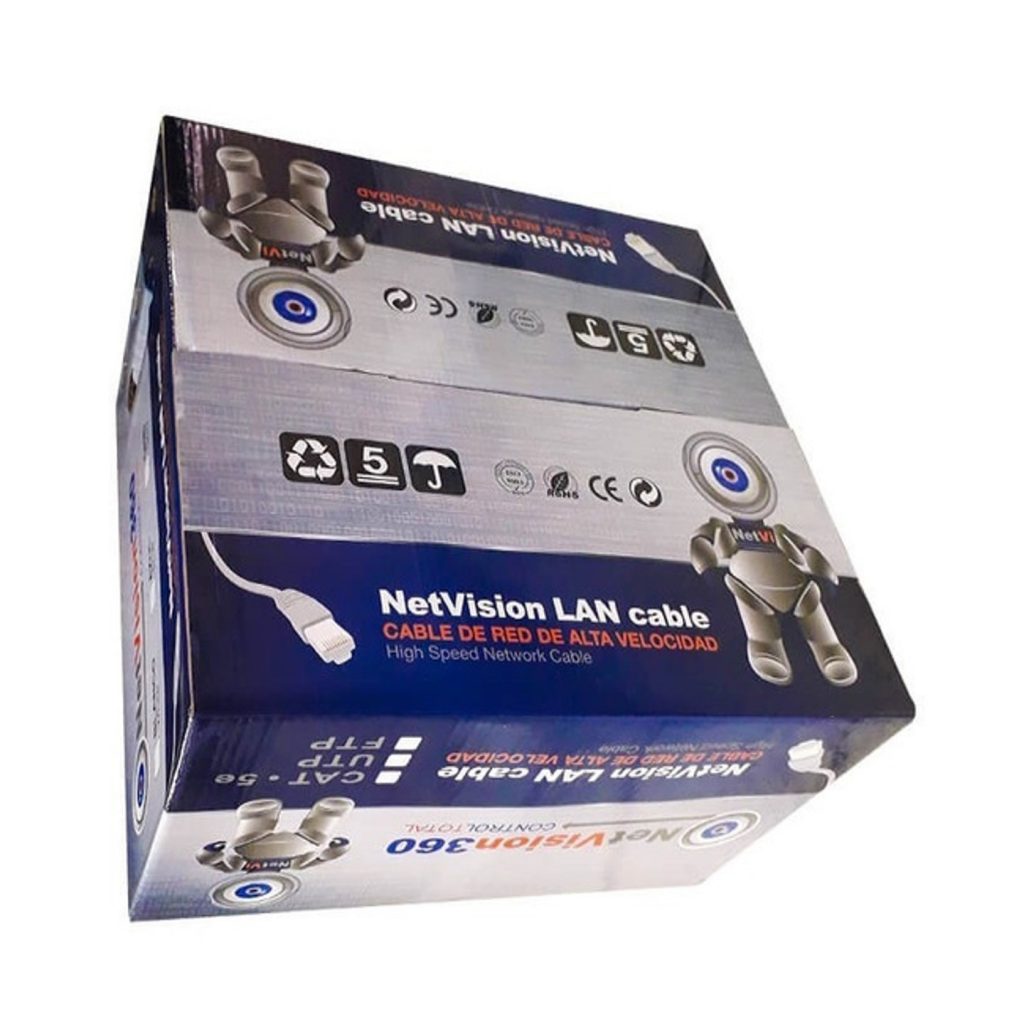 Bobina de cable utp 305 mtrs cat 5 70 cobre para exterior Netvision