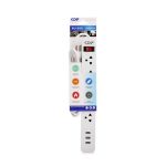 REGLETA CDP CON SUPRESOR 5 TOMAS + 3 USB 1250W RU-SS5