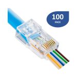 Conector Rj45 Cat 5 Pasante Pass-trough 100 Und wiretech.