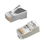 Conector rj45 cat 6 blindado 100 unidades.