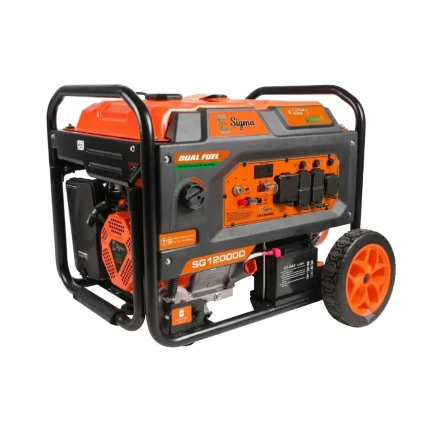 2 GENERADOR ELECTRICO SIGMA // POTENCIA 12000W DUAL FUEL // MOTOR DE 15HP OHV (459CC) // REFRIGERADO POR AIRE CON ARRANQUE ELECTRICO // 120V/240V // CSISG12000DF - Imagen 1